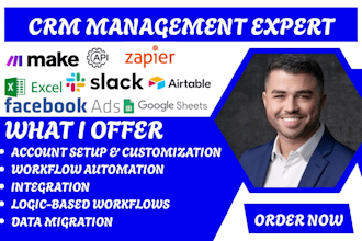 google sheets facebook ads airtable excel apis slack zapier make com automation