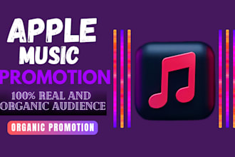 do 30days organic apple music promotion to organic listeners globally