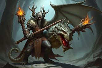 design dnd fantasy character, pfp creatures and monster concept art