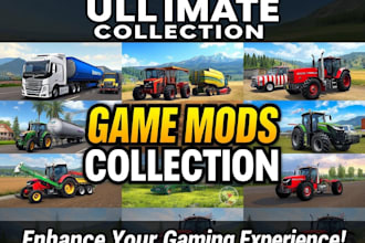 make custom game mods for ets2, ats, fs22, and beamng drive