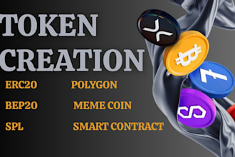 create solana smart contract token crypto meme coin bep20 erc20 trc20