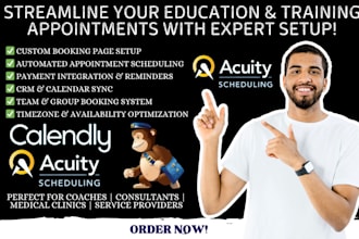 set up online learning acuity scheduling calendly appointment booking