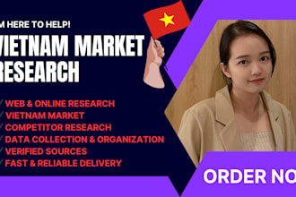 help you with data collection and web research for the vietnam market