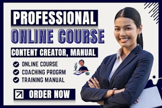 create online course content course curriculum training manual coaching program