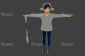 do vr chat avatar vr character 3d model vrchat vtuber furry avatar