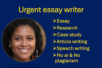 write an urgent essay as an essay writer