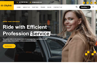 build taxi booking website, chauffeur, limousine, vtc, airport transfer website