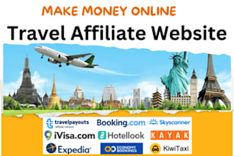 build premium travel affiliate website for passive income