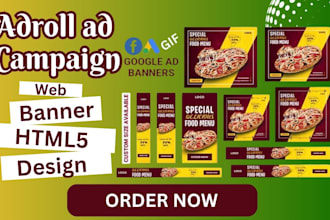 design animated adroll google facebook ads with html5 and gif banners
