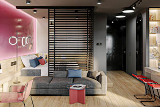 renovate 3d interior design,kitchen cabinet, furniture set, livingroom rendering