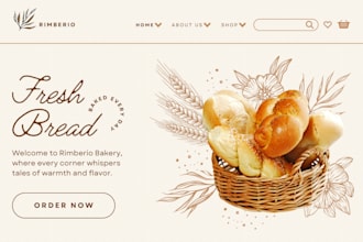 design a professional micro bakery website for online orders