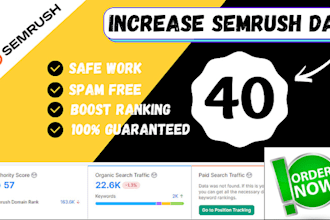 increase semrush authority any point to 40 plus