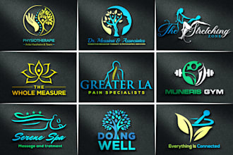 design yoga wellness fitness beauty spa health massage mystical skincare logo
