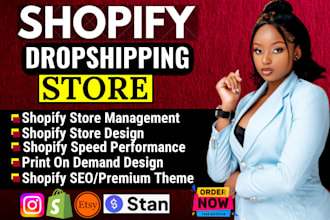 create shopify print on demand store shopify store design, build shopify store