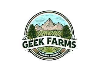 design surprising splendid cannabis farm logo