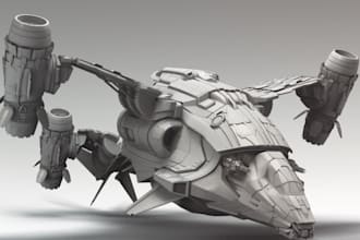 commission 3d printed spaceship miniatures, starship miniatures tabletop games