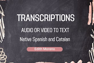 transcribe audio or video to text spanish or catalan