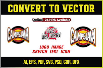 do vector tracing, recreating any logo or image, and all illustration