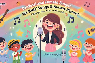 produce school kid song, children music adlib intro and  nursery rhymes