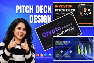 design a pitch deck and powerpoint presentation
