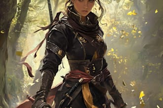 do make a d and d character art illustration for you