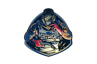 design a character industrial original logo for grit shop