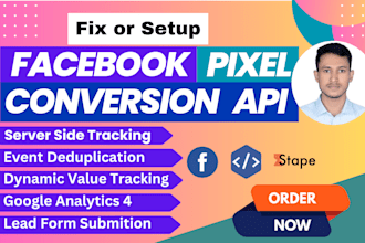 setup fb pixel conversion API, fix meta pixel, server side tracking by GTM