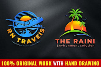 do travel hotel outdoor travel agency vacation hunting and camping logo design