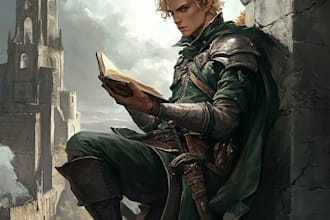 create a dnd art and d and d character for you