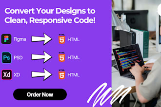 design photoshop or PSD web template, figma website design