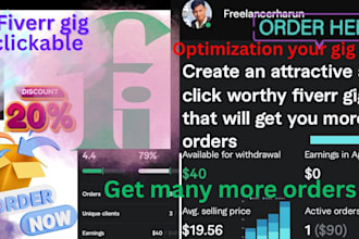 create an attractive and click worthy fiverr gig that will get you more orders