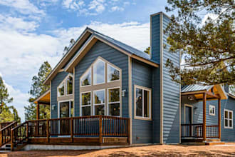 remodel 3d wooden house, furniture design, wooden into concrete house, blender