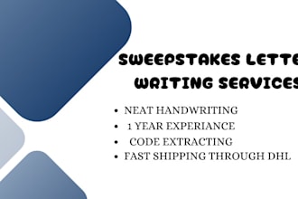do skillful hand write sweepstake cards and extract codes