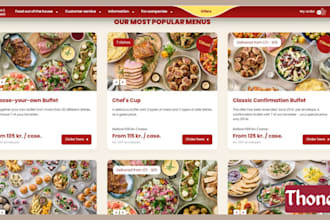 design wordpress catering restaurant website online food bakery ordering website