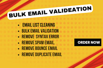 provide bulk email validation and a transmitted email list
