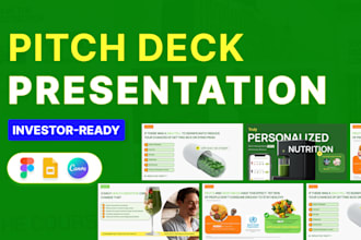 design investor pitch deck or corporate presentation