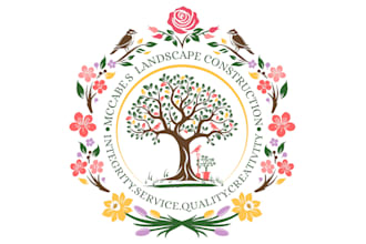 design unique spring theme logo