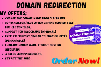 transfer and connect domain to another url, domain redirection to new one