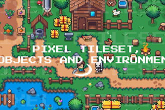 top down pixel art tileset rpg game assets tilemap sprites 2d sprite sheet icons