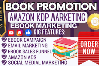 promote ebook marketing sales funnel amazon book website with sales guaranteed
