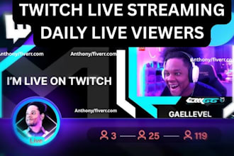 organic twitch growth, twitch live stream and live stream viewers