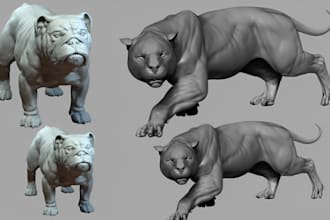 create cute animal model lion funko pop dog model dinosaur 3d dragon wildlife
