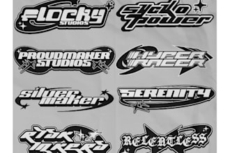 design y2k style streetwear logo