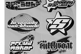 design y2k style streetwear logo