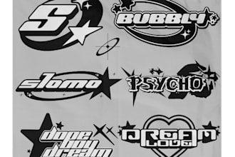 design y2k style streetwear logo