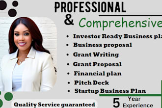 develop investor ready business plan proposal, sba plan proposal financial plan