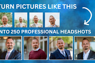create 250 ultra realistic ai generated professional headshots