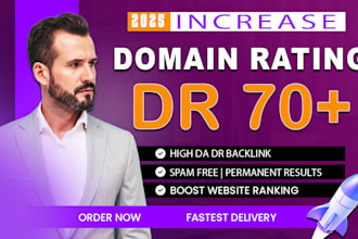increase domain rating ahrefs DR upto 70 using high authority seo backlinks