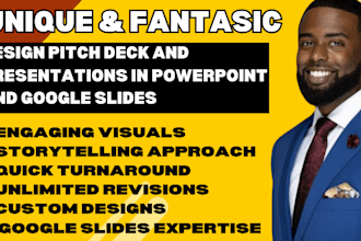 design pitch deck and presentations in powerpoint and google slides