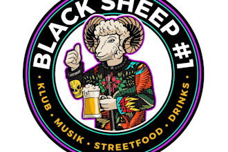 design music street food and drinks logo